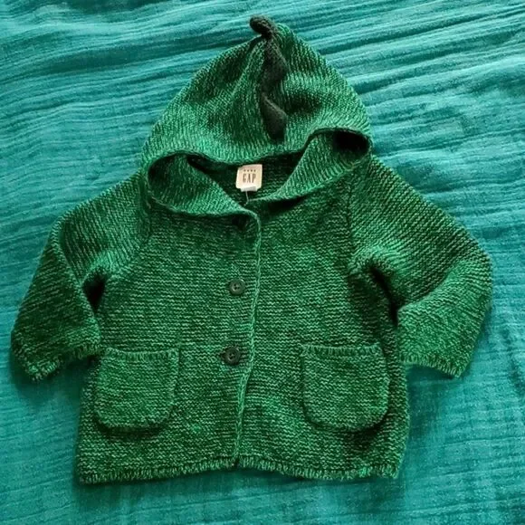 GapāKidsāKnitĀ DinoāHoodie - Picture 1 of 7
